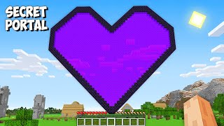 What is HIDDEN inside SECRET HEART PORTAL in Minecraft? I found THE BIGGEST PORTAL HEART!