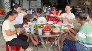 V472. Cuối tuần về ngoại - Ngoại đãi bún thịt ram quá ngon và ấm áp