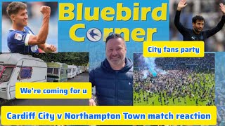 Cardiff City v Northamptowm T. match reaction/ Rubin MOTM/ Tank comes on.