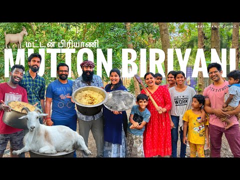 4kg மட்டன் பிரியாணி | Mutton🐐Biriyani | Dum biriyani cooking | Spicy🌶️food | Beard man cooking