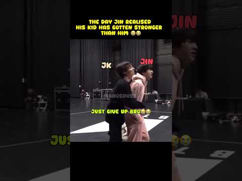 The day jin realised his kid has gotten stronger than him #jungkook #jin