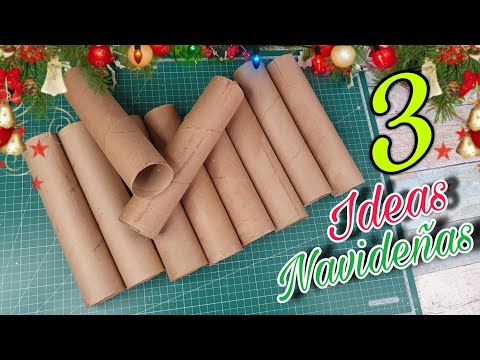 De Lujo! 3 Geniales Ideas Navideñas Reutilizando ROLLOS DE PAPEL de Cocina Amarás el Resultado😱👌