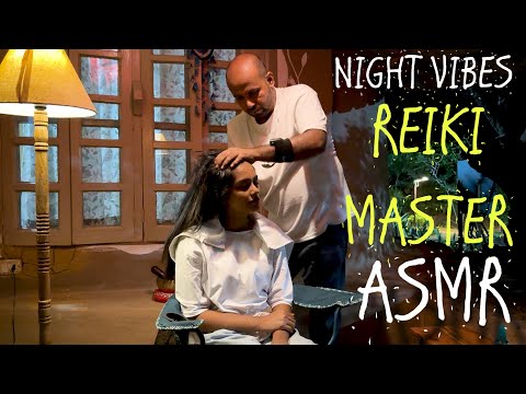 Reiki master head massage just before bed time really relax Katha, Asmr relaxation @ forest resort