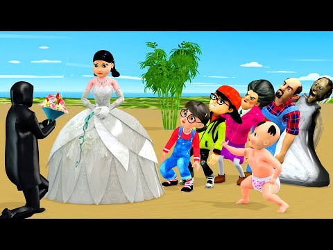 Scary Teacher 3D vs Squid Game Beautiful Wedding Princess Dress Doll Nice or Error 5 Times Challenge