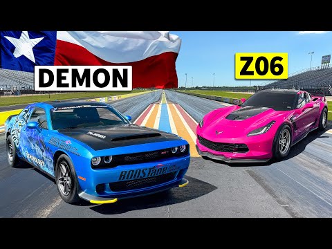 Texas Showdown: Demonology vs. Corvette in Thrilling Hoonigan Drag Races