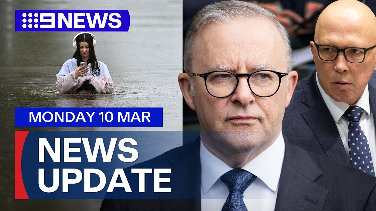 Queensland wild weather; New developments on path to Election 2025 | 9 News Australia