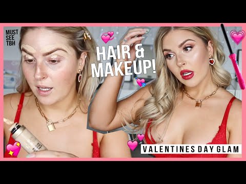RED HOT DATE NIGHT ❤️ Hair & Makeup Tutorial for Valentines Day!