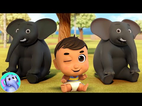 Ek Mota Hathi Jhoom Ke Chala, एक मोटा हाथी, Elephant Cartoon Hindi Nursery Rhymes for Kids
