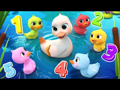 5 Little Ducks(Learn Colors Song) | Nursery Rhymes & Kids Songs