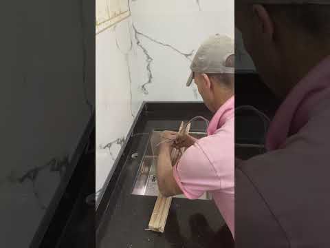 طريقة تلصيق الحوض مع الرخامة