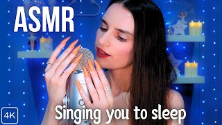 ASMR 🧜🏻‍♀️ SINGING You to SLEEP + Triggers 😴 Mic Scratching , Massage , Humming , Brushing & More 4K