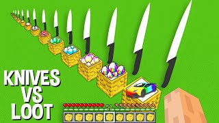 What is INSIDE these LOOT BOXES In Minecraft ? 1000 KNIVES  !