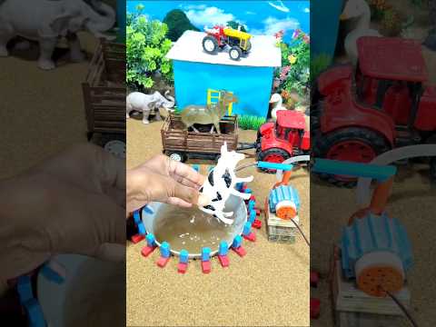 diy tractor video mini water pump science project #diyfarmingcity #tractor #youtubeshorts