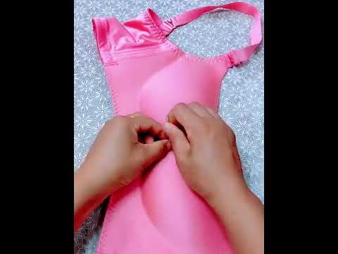 Use a needle and thread to gather the bra stitch