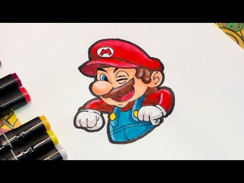 🔴✅DIBUJANDO A MARIO BROS 🔥✅ MIRA EL FINAL 🤣🤣🔴