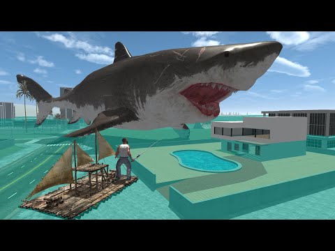 Franklin Survive Flood And Megalodon In Indian Bikes Driving 3D