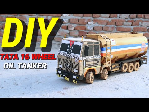 How To Make RC Tata 16 Wheel Oil Tanker Truck From Cardboard And Homemade ll DIY🔥🔥