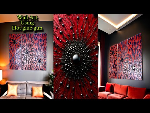 2 Red & Black 3D Abstract Wall Art | Diy | Craft | Fashion Pixies