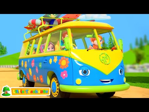 Wheels on the Bus - Beach Ride, Vehicle Song And Nursery Rhyme for Kids