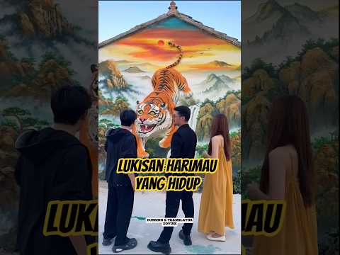 Lukisan Harimau Yang Hidup 🐯 #shorts