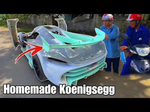 Complete automatic spoiler for homemade supercar Koenigsegg jesko