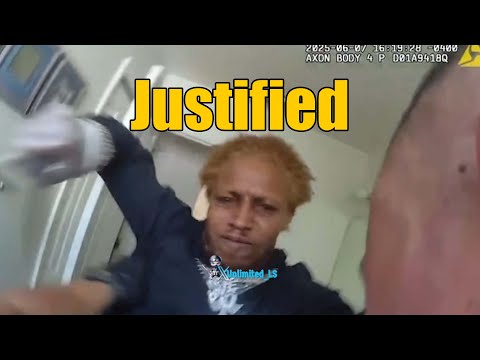 Mentally Ill Man Charges At Cop With A Knife...