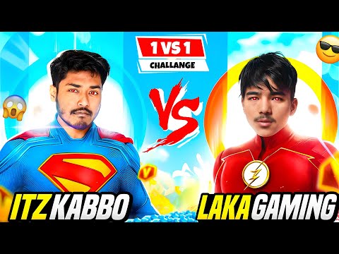 Laka Gamer এর সাথে  1v1 ভয়ানক চ্যালেঞ্জ 😍 Itz kabbo free fire 🔥❤️
