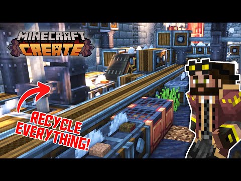 I RECYCLED EVERYTHING in Minecraft Create Mod!