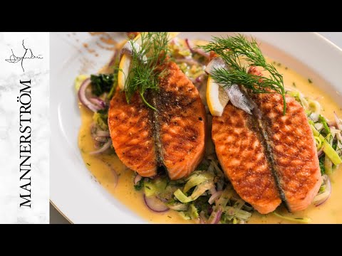 Grillad Lax med ansjovissmörsås | Leif Mannerström