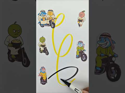 Brainrot Family deriving bike connect line puzzle#italianbrainrot #trending