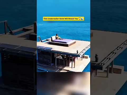 $2000 Per Night Underwater Hotel in the Middle of the Ocean 🌊🏝️ #underwaterhotel #trending #shorts