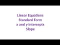 Exploring Linear Equations and Their Components