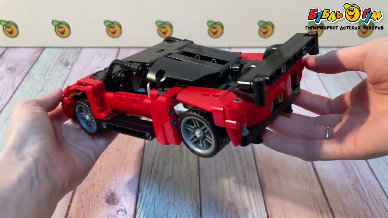 Конструктор Lanson Toys Blazing pull back Спорткар 338дет  - видео