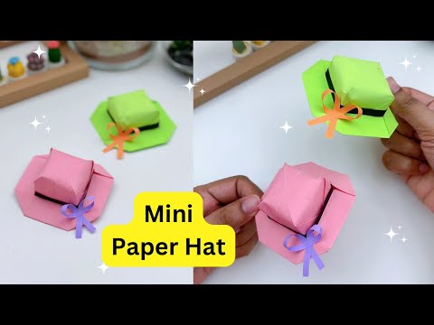 DIY MINI PAPER HAT / How To Make Hat With Paper / Paper Craft / Easy craft ideas / Origami Hat