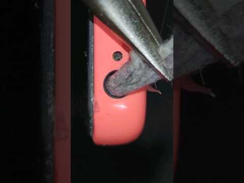 Cleaning iPhone audio jack with hot glue ❌ #satisfying #cleaning #asmr