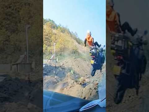 She just flew straight down the mountain like that