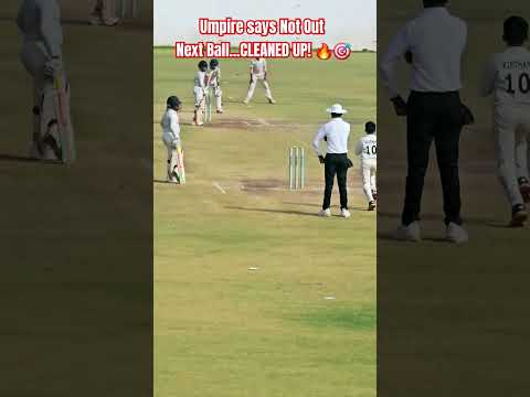 Umpire says Not Out Next Ball...CLEANED UP! 🔥🎯 #cricketfans #wicket #viralshorts #trending #ytshorts