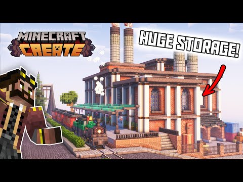 I built a Giant Storage Warehouse in Minecraft Create Mod!