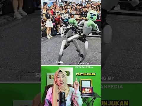 Robot Humanoid Bertarung di Ring Tinju