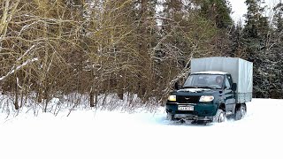 Don't repeat my mistakes!!! I went to the forest in a UAZ CARGO truck and got stuck in snow. OFFROAD