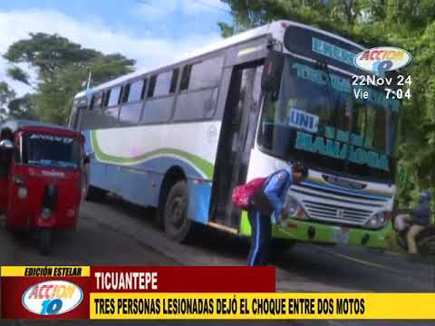 Tres heridos se registra en un accidente de tránsito en Ticuantepe