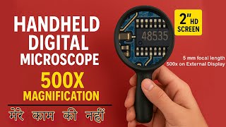🔬 Handheld Digital Microscope | 2MP,  500X , 2" HD Screen | Unboxing, Testing, Usage & Teardown 🔧🪛