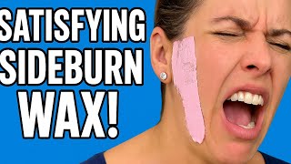 Sideburn waxing video 