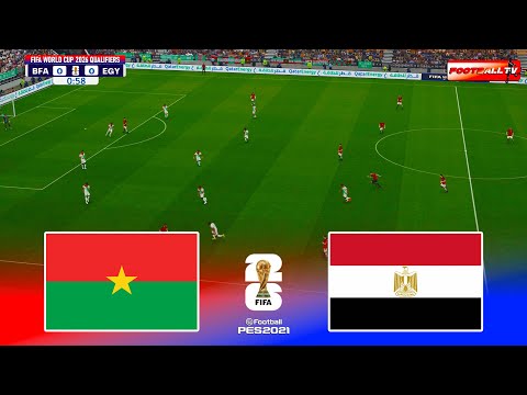 🔴Burkina Faso vs Egypt - FIFA World Cup 2026 Qualifiers | Pes 21 Gameplay