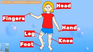 Partes del cuerpo en inglés. Video para niños. Peques Aprenden Jugando