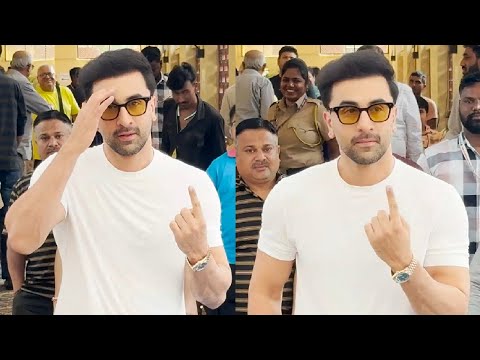 Ranbir Kapoor Encourages People To Vote Today Spotted At Polling