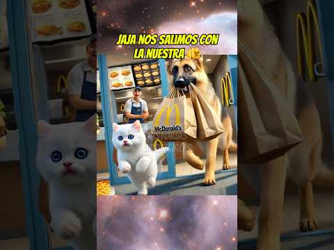 El gato que ama las hamburguesas 🍔 #mascotas #babycat #perrunos #perro #babypet #shortsviral