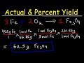 Chemical Reactions and Yield Calculations