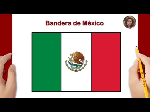 Cómo dibujar la bandera de México facil | Cómo dibujar el Escudo Nacional Méxicano – parte 4