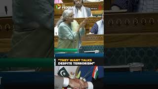 Nirmala Slams Opposition for Advocating Negotiation with Pak